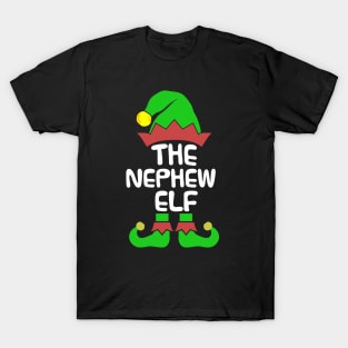 Nephew Elf Matching Family Group Christmas Party Pajama T-Shirt